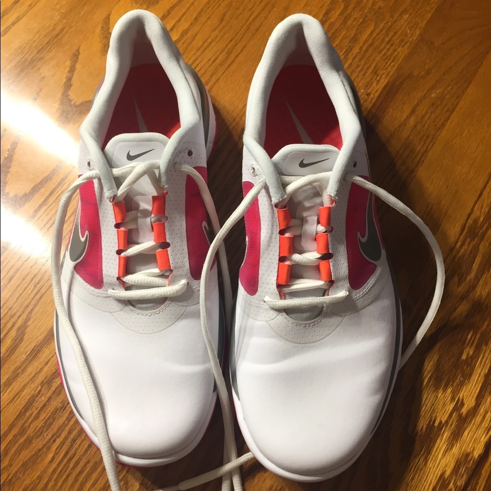 Nike Fi Impact White Pink Golf Shoes